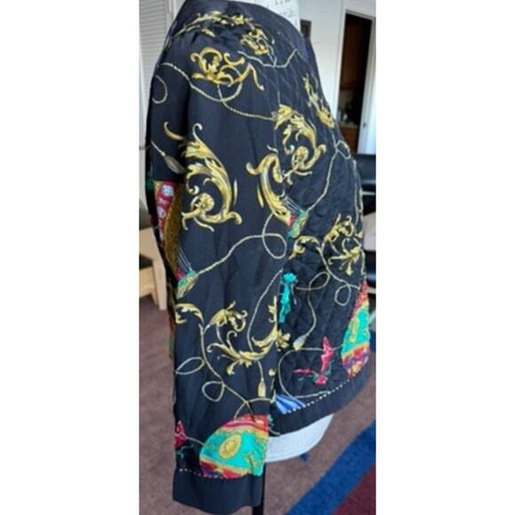 Vintage Around Town Quilted Front Jeweled Black/Red 14 - Picture 7 of 10